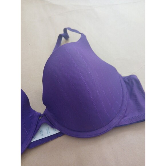 Vassarette Bra Womens 38B Purple Underwire Padded Push Up Style 75-760 - Picture 2 of 5